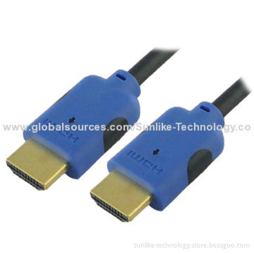 HDMI Cables with Double Color Molding, 24K Gold-plated Connector